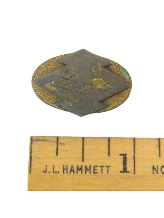 Obidome Belt Buckle for Japanese Kimono .9 in Metal Scholar Scroll main image 8